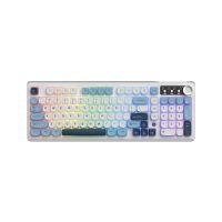 ajazz af98 teclado de membrana con cable de nivel basico para oficina teclas de abs tricolor soporte ajustable compatible con sistemas winmac cable desmontable tipo c diseno de 98 teclas ideal