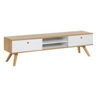 mueble de tv 2 cajones con baldas centrales - nature