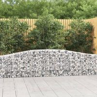 cestas de gaviones 3 piezas  gavion para piedras  gavion decorativo forma de arco hierro 400x30x6080 cm cfw345778
