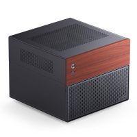caja micro torre jonsbo n4 black acero madera negro itx micro atx sfx