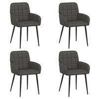 sillas de comedor 4 uds cuero sintetico negro 57 x 50 x 85 cm vidaxl