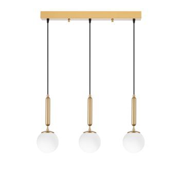 Lámpara De Techo King-11468 Oro Brillante Metal Vidrio 62x15x134 Cm