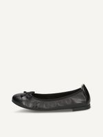 caprice ballerina black made of leather with block heel size 40