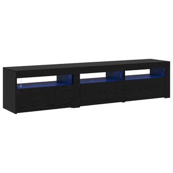 Mueble De Tv 2 Uds | Mueble De Salón | Gabinete De Tv Roble Negro 180 X 35 X 40 Cm