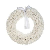 corona de navidad de alambre metal material sintetico con nieve artificial 40 cm blanco aresjon