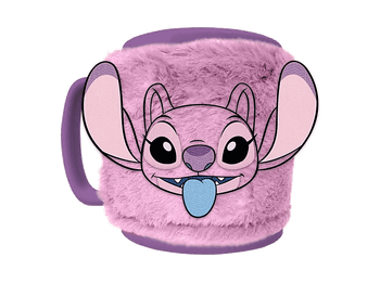 Taza - Sherwood Ángel Peluche, 440 ml, Cerámica, Tejido de Felpa con Cierre Velcro