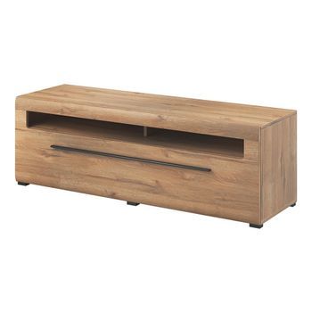 Mueble Para Tv Xl 160cm Colección Breda. Color Roble. Estilo De Diseño.