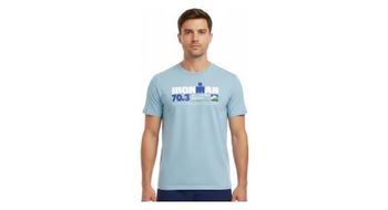 Camiseta de manga corta azul cielo ironman 70 3 zell am see para hombre