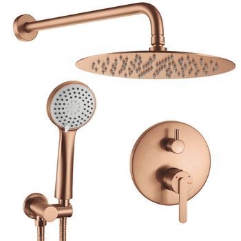 Conjunto De Ducha Empotrado Rea Js-1180brg Brush Copper