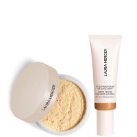 laura mercier mini translucent loose setting powder ultra blur and tinted moisturiser natural dewy spf 30 duo various shades - 4n teak