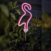 solar neon flamingo
