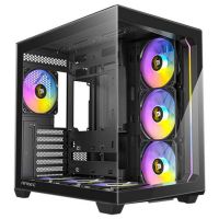 torre antec c5 atx vidrio templado negra 3x120mm laterales 1x120mm trasero