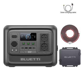 BLUETTI Power Station Elite 100 V2 1024wh Lfp, 1800w Ca, Carga 1.8h, Cargador 1 Incluido (envío Separado), Camping Vanlife