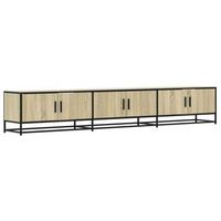 mueble para tv madera de ingenieria roble sonoma 240x35x41 cm vidaxl