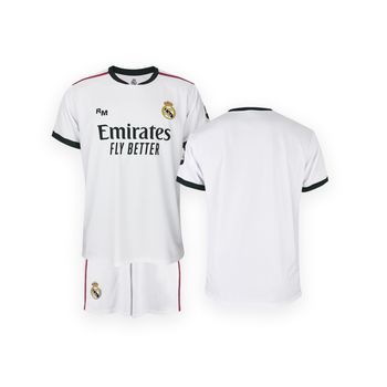 Conjunto Fútbol Real Madrid 1ª Equipación Réplica Oficial Sin Dorsal  26/27