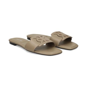 Calvin Klein Sandalias Planas Mujer - Beige Talla 37