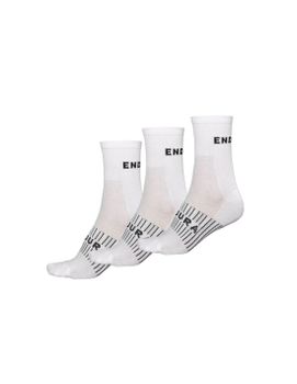 Calcetines de Ciclismo Endura Coolmax Race 3-P Hombre Blanco