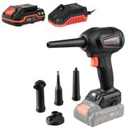 dnipro-m soplador de aire brushless dcb-203bc 280w 30 ms 4 velocidades limpieza pc y taller bateria 2ah  cargador r dcb-203bc