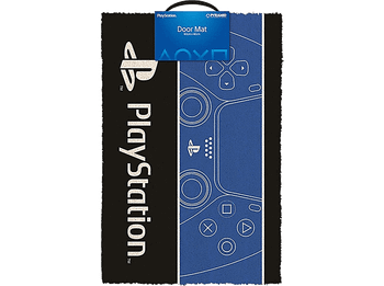 Felpudo - Sherwood Playstation, 40x60 cm, Fibra de coco, Negro y Azul