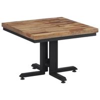 mesa de cafe - mesa de centro teca reciclada maciza 55x55x40 cm