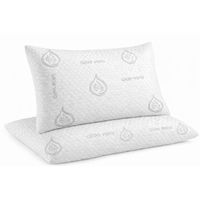 2 almohadas viscoelasticas 60x60 cm cuello y descanso ergonomico r almohada viscoelastica aloe vera transpirable funda desenfundable y nucleo viscoelastico  comfort sleep