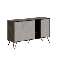 aparador 3 nichos y 3 puertas l142 cm marron