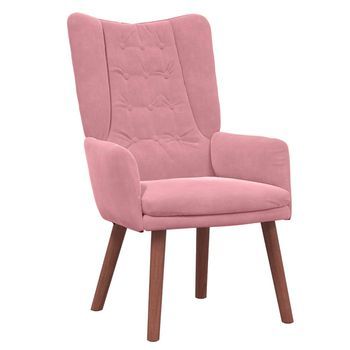 Sillón Rosa 63 X 67 X 94 Cm Terciopelo Vidaxl