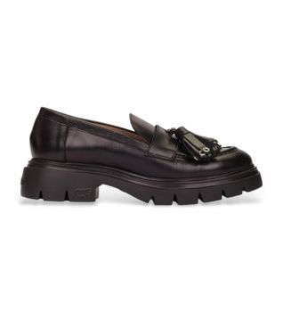 Wonders para mujer. A-4303 Mocasines de piel Bones negro (41), 3 a 5cm, Ninguno, Casual