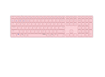TECLADO RAPOO WIRELESS Y BLUETOOTH E9800M 2.4GHz BT 3.0 5.0 DISE??O ULTRAFINO BATERIA ROSA