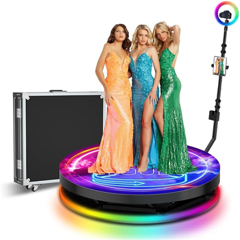 Cabina de fotos para bodas de 100 cm y 360 grados. Iluminación Profesional para Cabina de Fotos, Mini Cabina de Fotos, Estudio Fotográfico, Cabina de Fotos 360 Grados