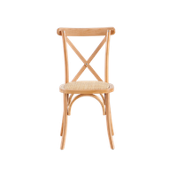 set de 2 sillas de comedor en madera cruz madera natural