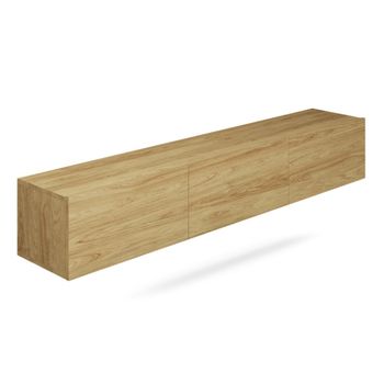Mueble tv de pared 3 puertas 180 cm paneles de aglomerado madera