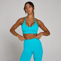 sujetador deportivo tempo ultra sin costuras para mujer de mp - azul electrico - xs
