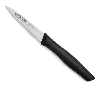 Cuchillo mondador acero inoxidable 85 mm mango polipropileno negro