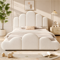 cama infantil tapizada 140 x 200 cm con cabecero acolchado y esquinas redondeadas