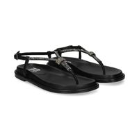 bibi lou sandalias planas mujer - negro talla 38