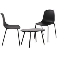 suite de 2 plazas veldin plastico negro clp