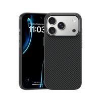 benks funda para iphone 17 pro max  carcasa con magsafe de fibra kevlar 600d negra ultrafina con boton de camara y proteccion anticaidas con ajuste preciso