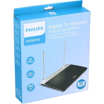 Philips SDV6227/12 - Antena Digital para TV con Amplificación de 47 dB - Alta Recepción en HD