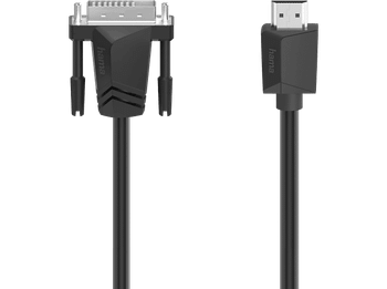 Adaptador - Hama 00200715, De conector HDMI a DVI-D, Hasta 4K UHD, 1.8 m, Negro