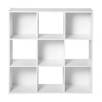 Estantería de almacenaje 9 estantes - blanco