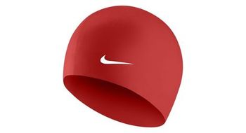 Nike swim gorro de natacion de entrenamiento de silicona solida rojo