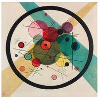 legendarte - circulos en un circulo - wassily kandinsky - decoracion pared cm 50x50
