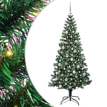 Árbol De Navidad Artificial Preiluminado Verde 210 Cm Vidaxl