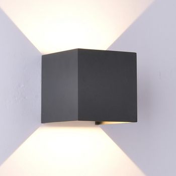 Aplique de exterior led davos dim 2700k (2x6w)