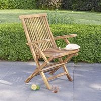 silla de jardin de madera teca maciza aceitada