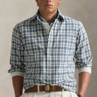 polo ralph lauren checked cotton shirt - m