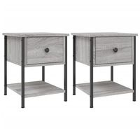 mesitas noche 2 unidades madera ingenieria gris sonoma 34x355x45 cm