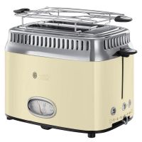 russell hobbs vintage cream 2 ranuras tostadora retro