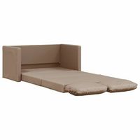 sofa cama  sofa convertible suelo 2 en 1 cuero sintetico capuchino 112x174x55 cm